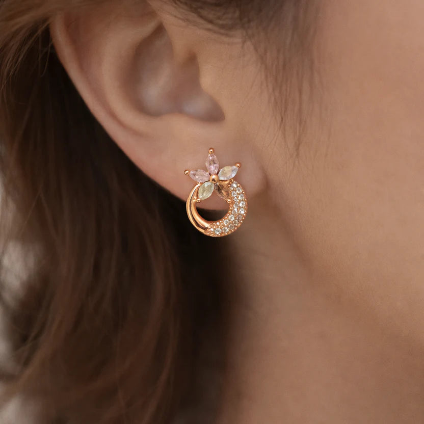 Pastel Bloom Halo Stud Earrings