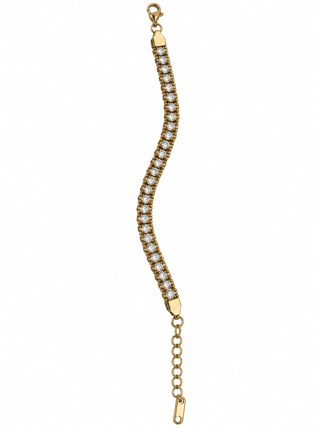 Antique Finish Crystal Tennis Bracelet