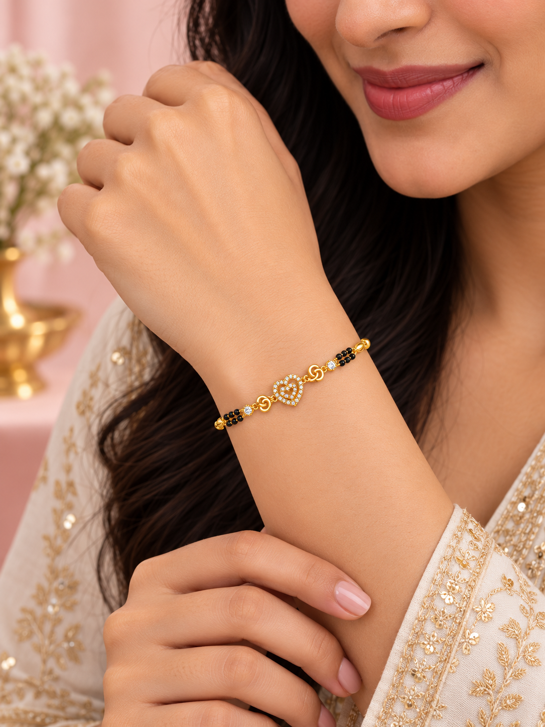 Anika Heart Charm Bracelet