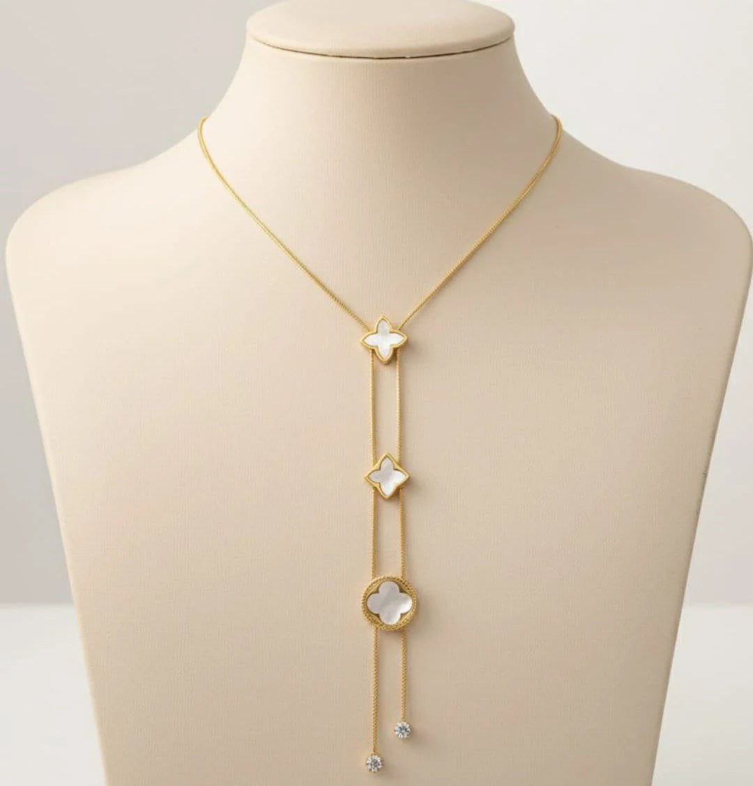 Clover Cascade Necklace & Bracelet Set