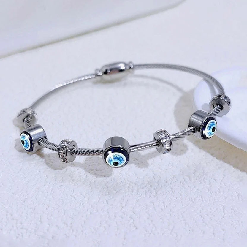 Evil Eye Charm Bracelet – Anti Tarnish Stainless Steel