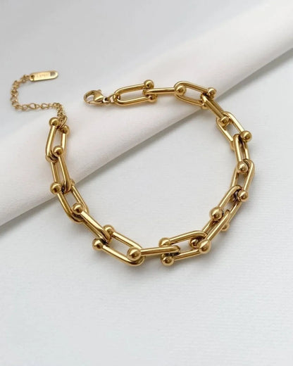Gold Link Chain Bracelet