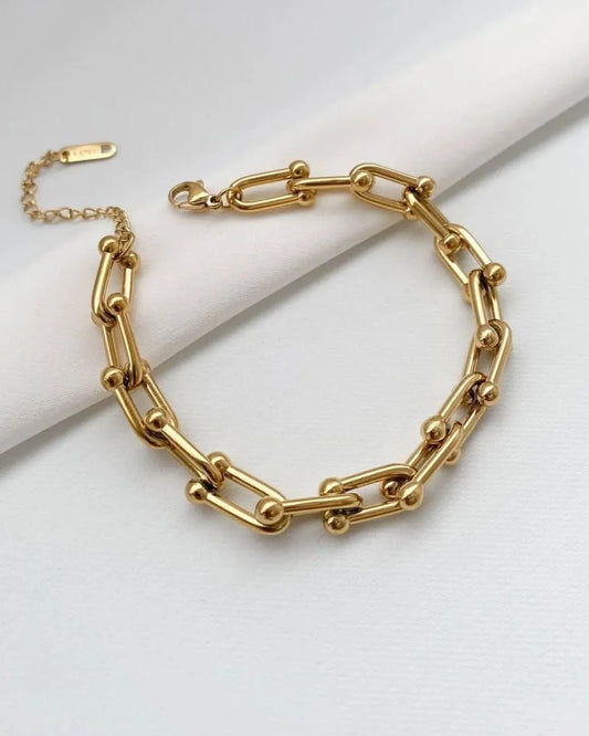 Gold Link Chain Bracelet