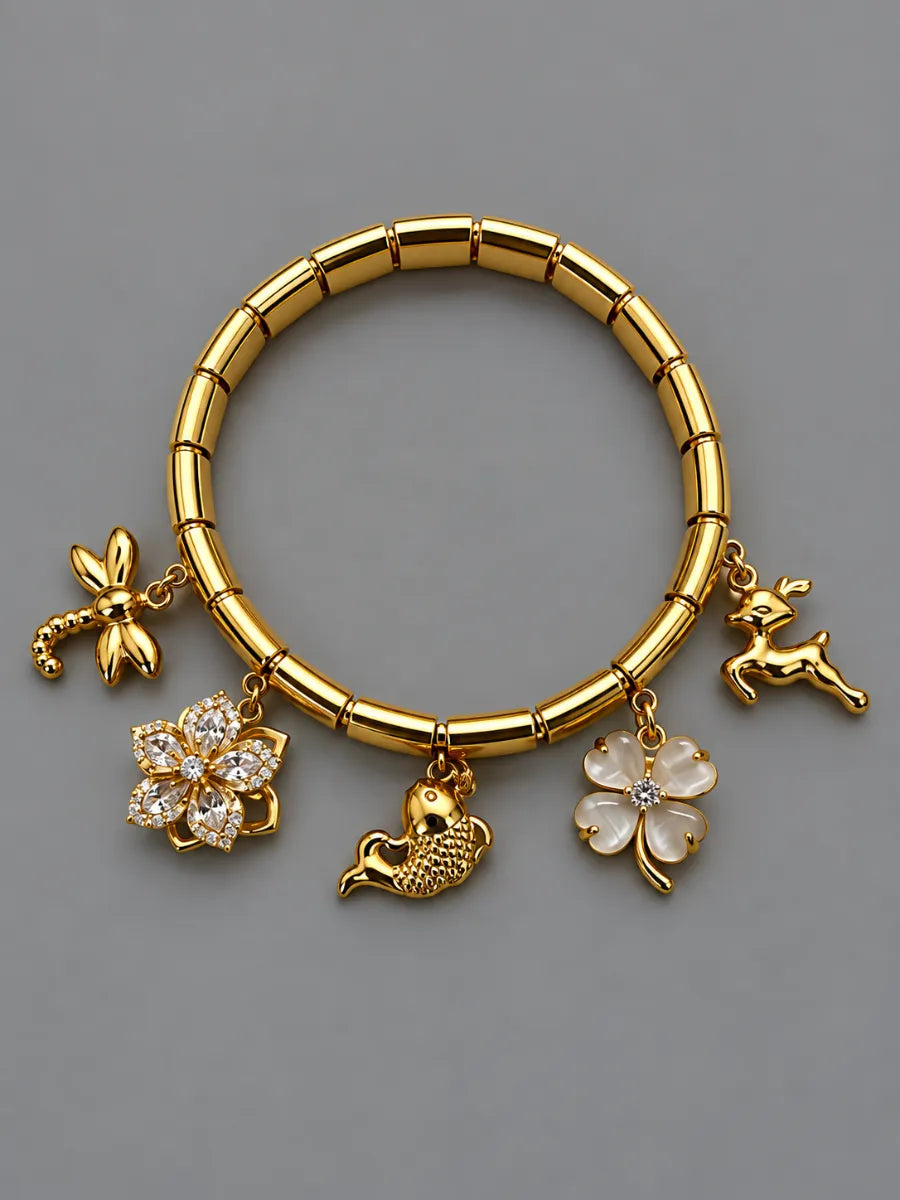 White clover Italian charm bracelet - Size 2.6"