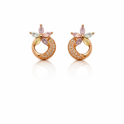 Pastel Bloom Halo Stud Earrings