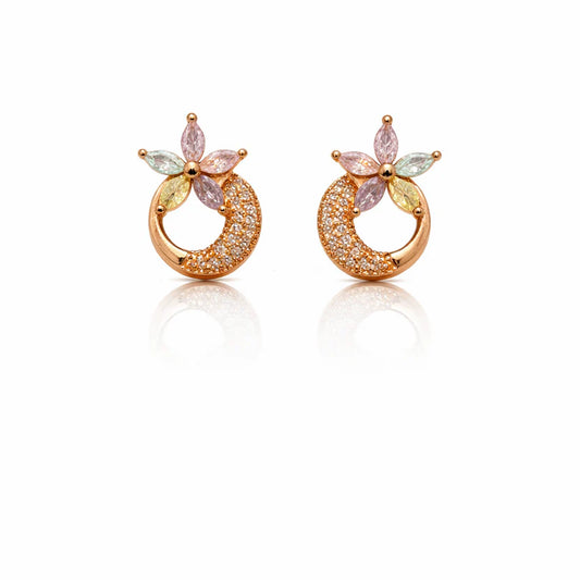 Pastel Bloom Halo Stud Earrings