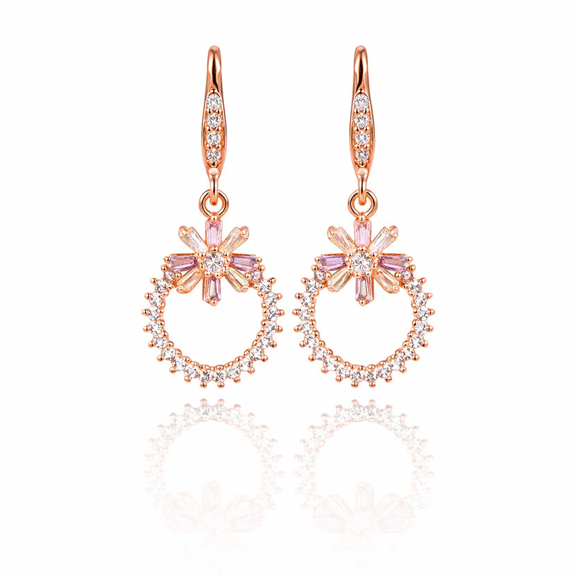 Blush Bloom Crystal Halo Earrings