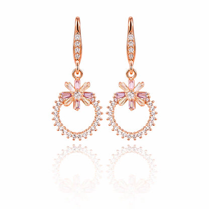 Blush Bloom Crystal Halo Earrings