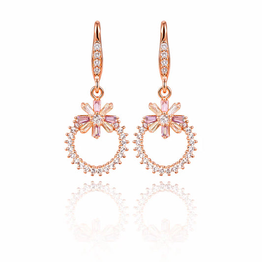 Blush Bloom Crystal Halo Earrings