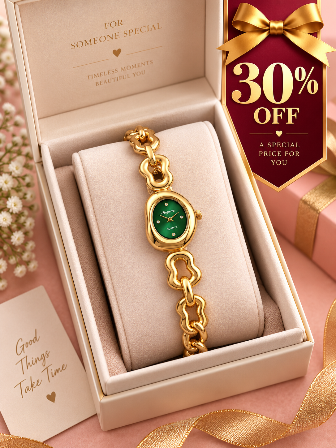 Oval Dial Chain Watch for Women