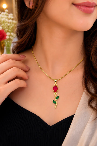 Scarlet Rose Necklace