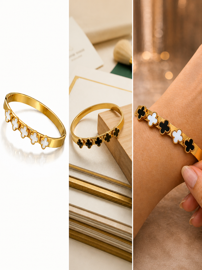 Clover Charm Gold Anti-Tarnish Bracelet