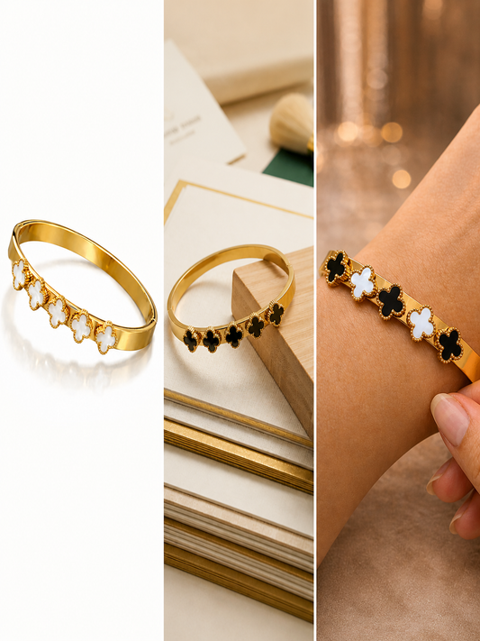Clover Charm Gold Anti-Tarnish Bracelet