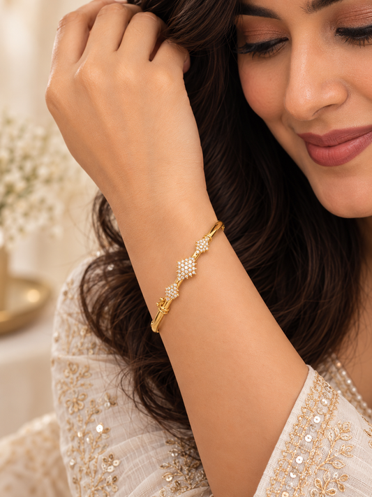 Celeste Crystal Kada - Size 2.5"