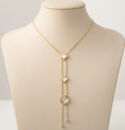 Clover Cascade Necklace & Bracelet Set