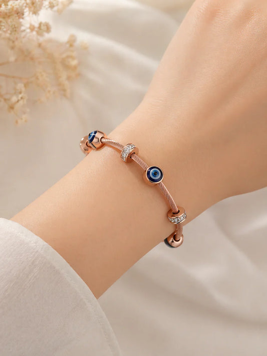 Evil Eye Charm Bracelet – Anti Tarnish Stainless Steel