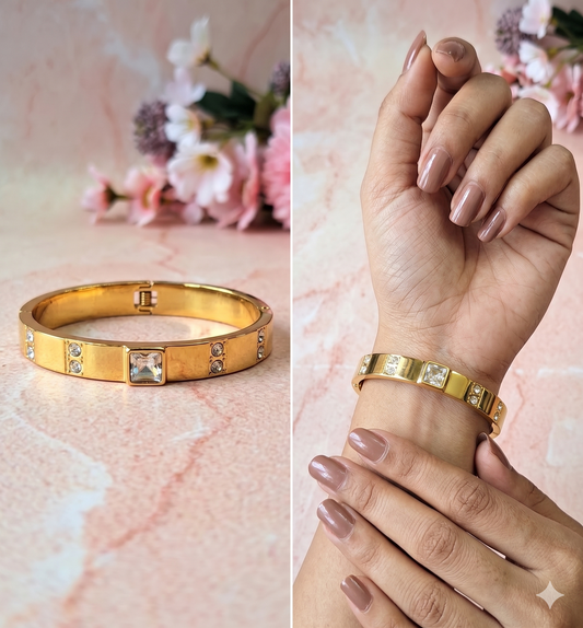 Solitaire Crystal Kada – 2.2" size (Baby Size)