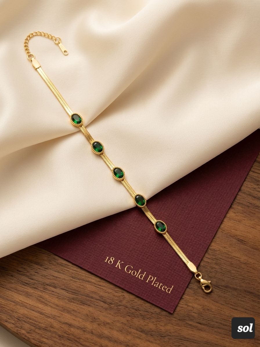 Green Gemstone Bracelet