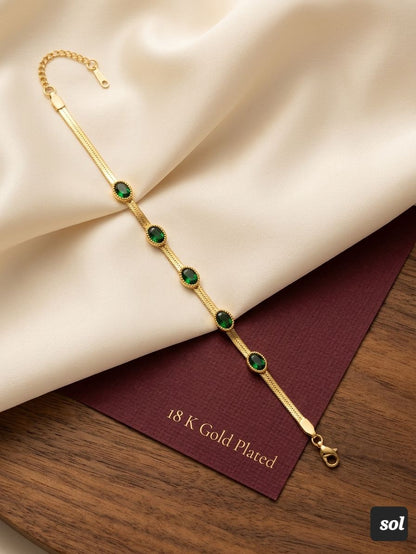 Green Gemstone Bracelet