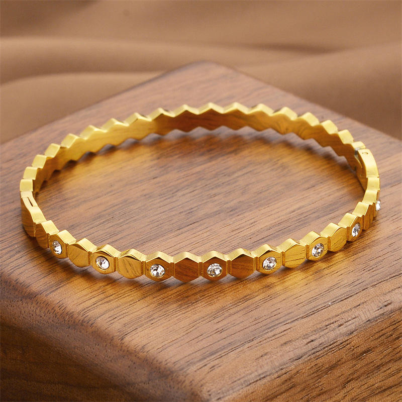 Hexa Shine Bangle Bracelet