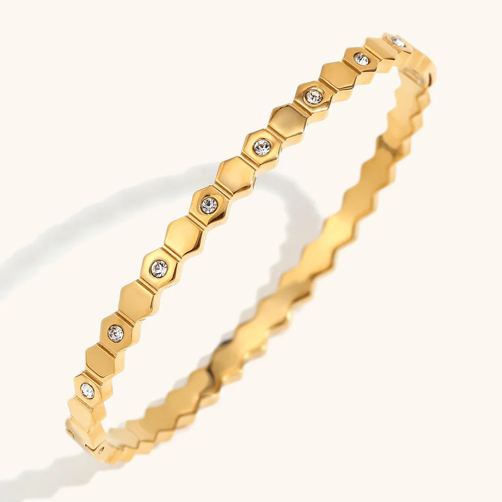 Hexa Shine Bangle Bracelet
