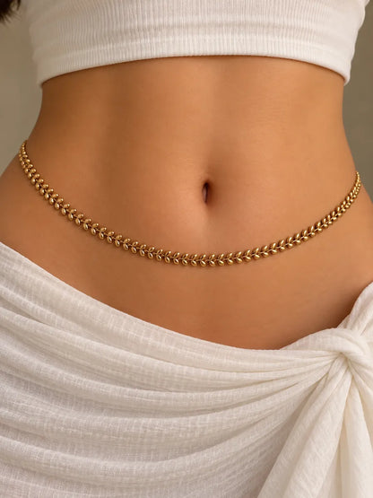 Leaf design waist chain