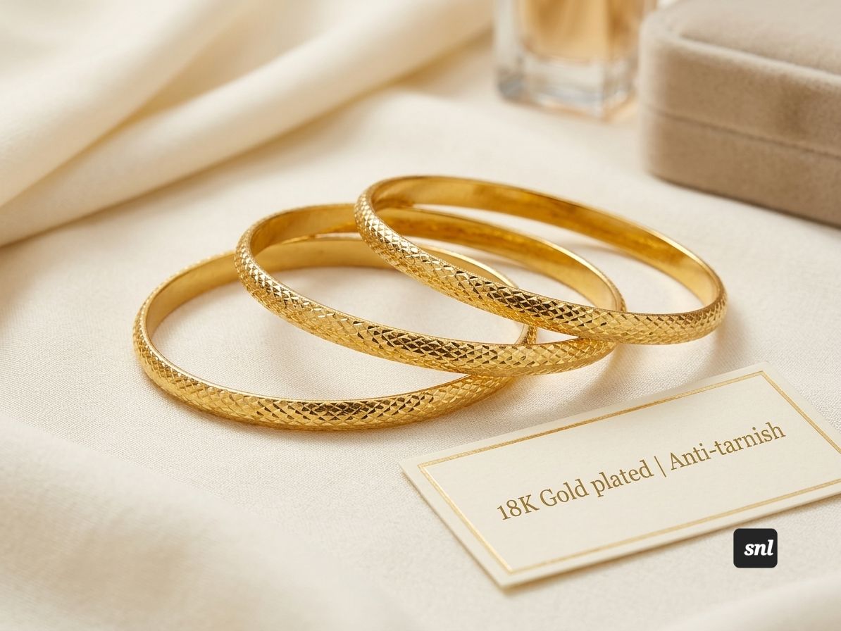 Diamond Cut Bangle Set | Size 2.6"