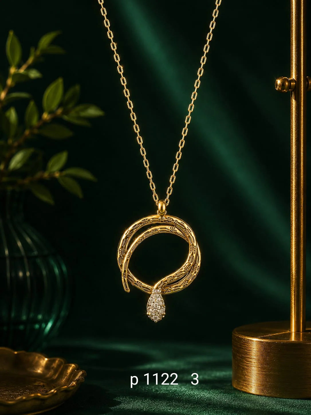 Serpentine Pendant Necklace
