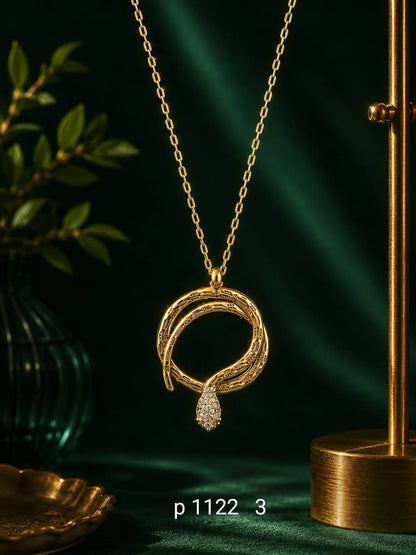 Serpentine Pendant Necklace