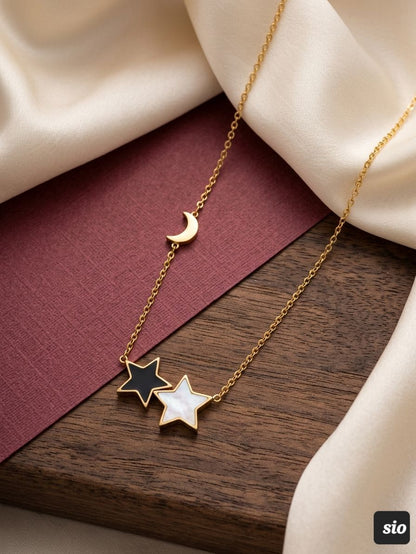 Celestial Moon & Stars Necklace