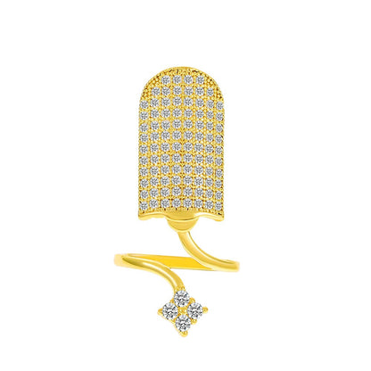 Butterfly Enamel | CZ Nail Rings  - Set of 2