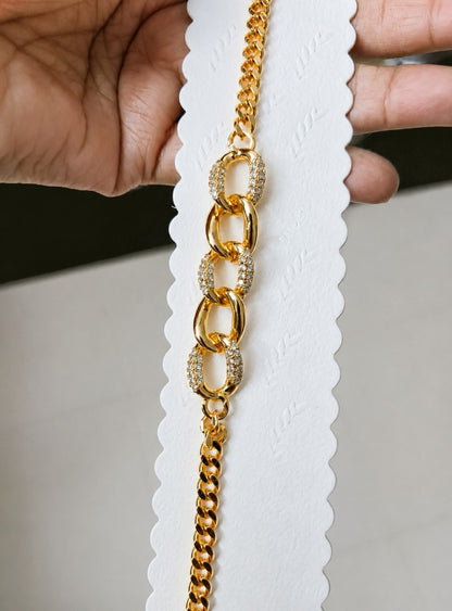 Crystal Link Statement Bracelet