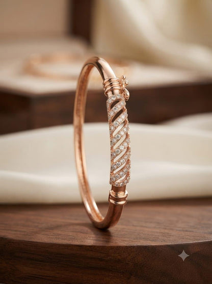 Roselle Twist Sparkle Kada - Size 2.5"