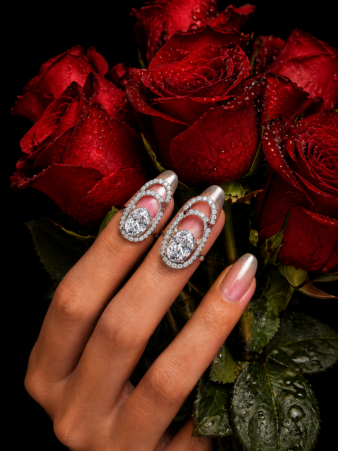 CZ Nail Cuffs - Set of 2