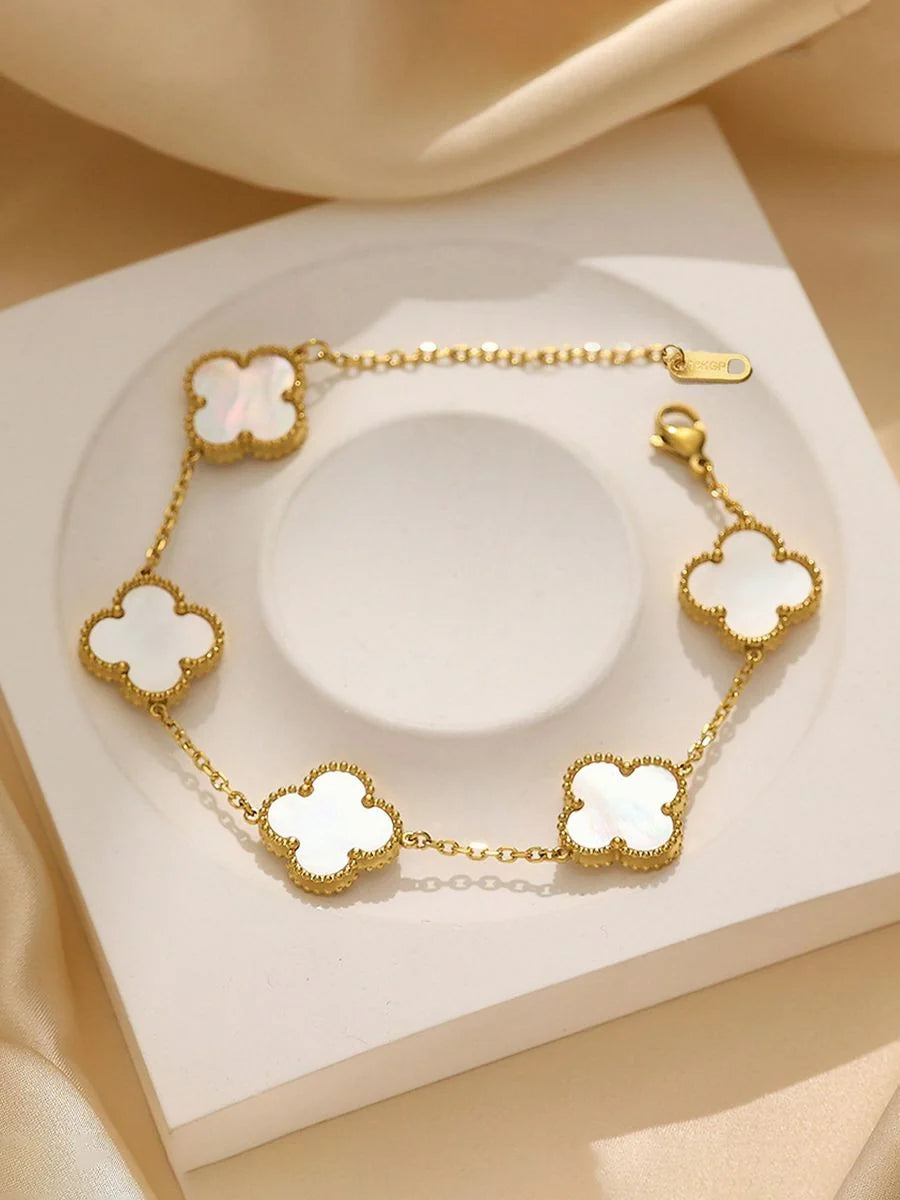 Clover Cascade Necklace & Bracelet Set