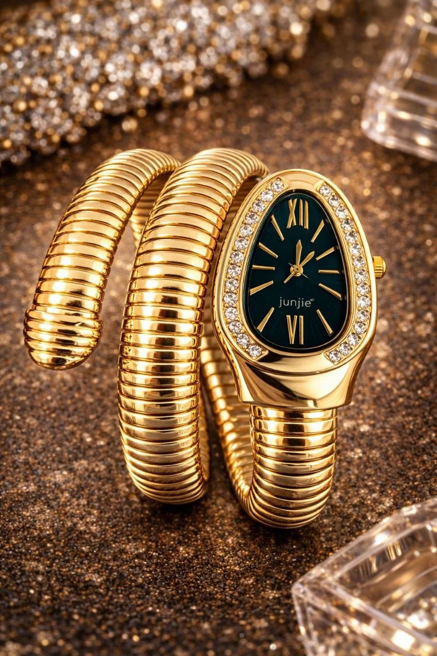 Spiral Bracelet Wrap Watch - Gold/Silver