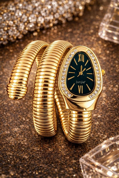 Spiral Bracelet Wrap Watch - Gold/Silver