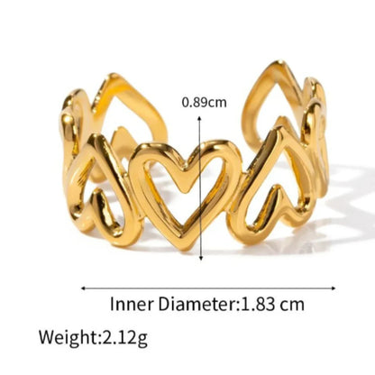 Heart Loop Adjustable Ring