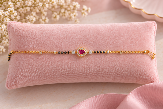 Aarohi Ruby Eye Bracelet