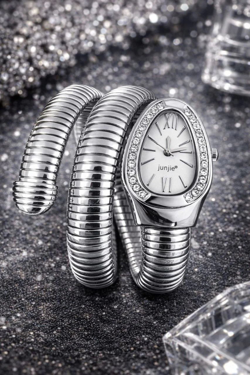 Spiral Bracelet Wrap Watch - Gold/Silver